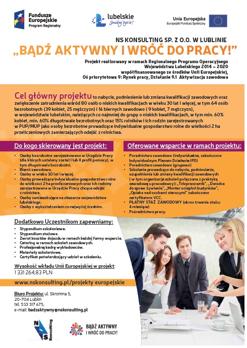 PLAKAT_Bądź aktywny i wróć do pracy