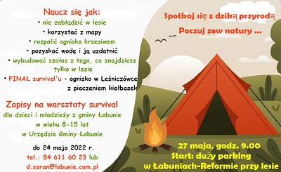 Pierwszy leśny survival w gminie Łabunie – zgłoś się do zabawy z telewizyjnymi instruktorami!